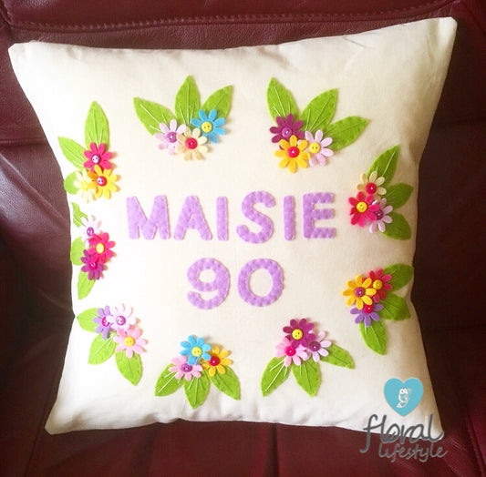 Cushion Hand Appliqué Cushion - Custom Cushion Request