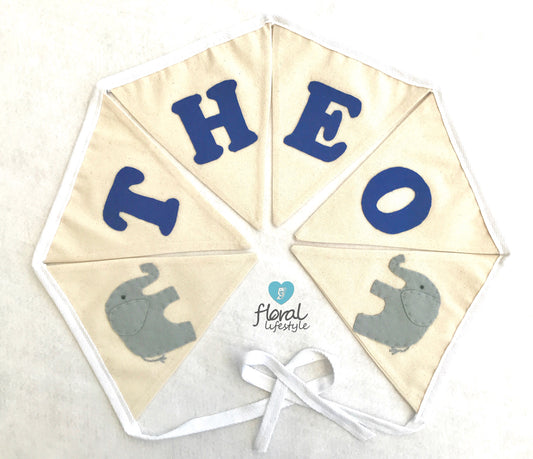 Elephant theme - Personalised name bunting