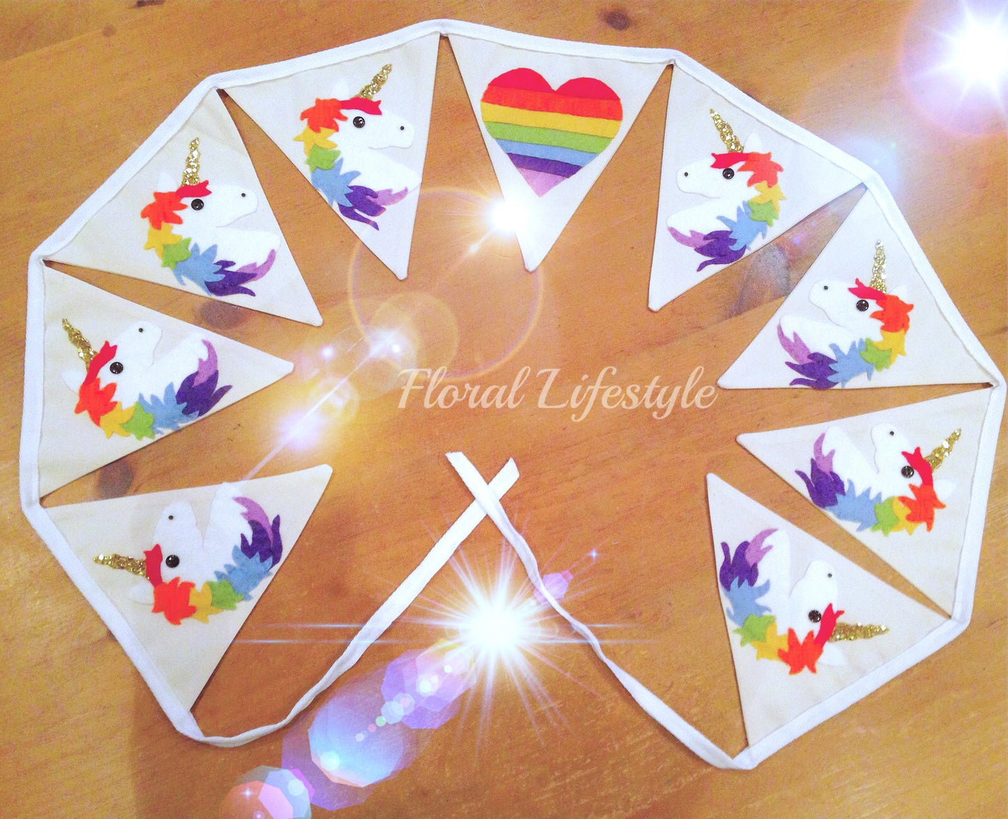 Unicorn bunting - Rainbow