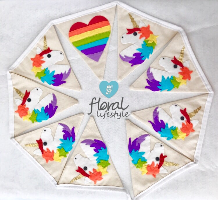 Unicorn bunting - Rainbow